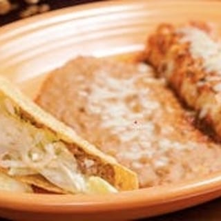 3. Enchilada, Rice, & Beans